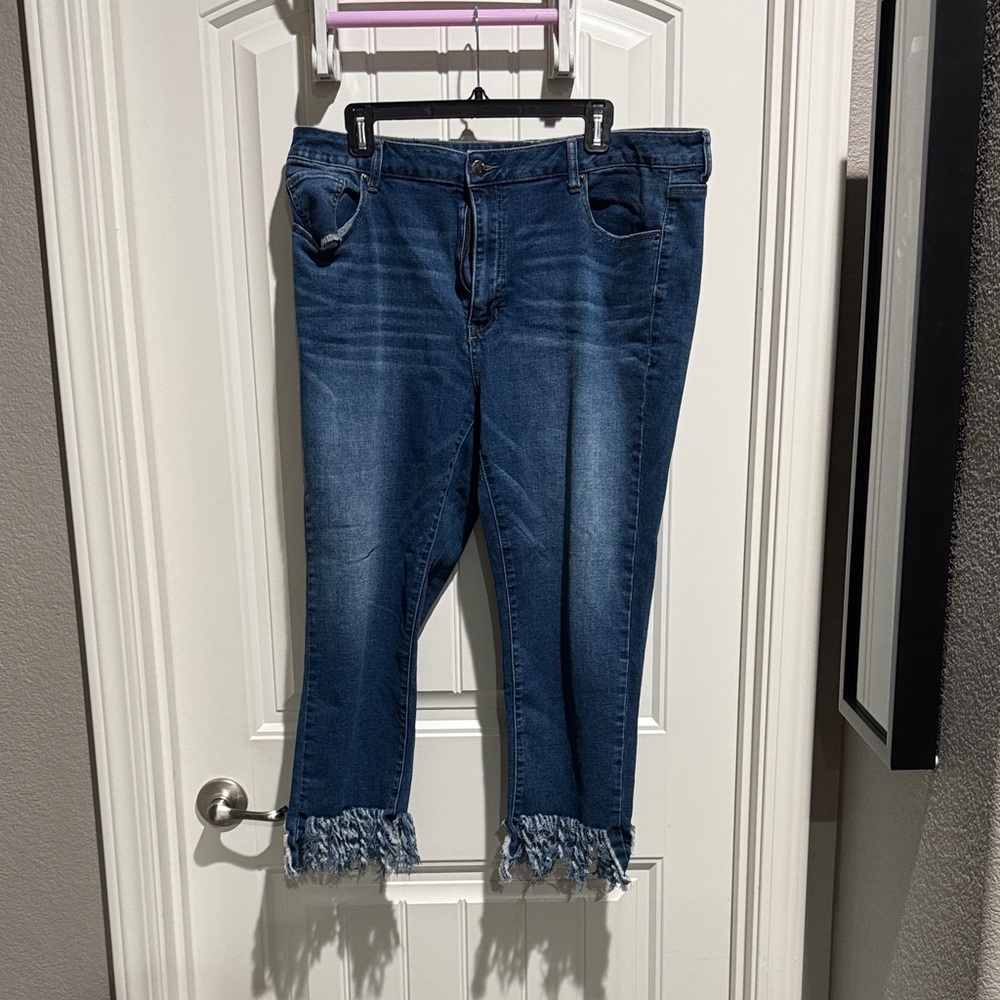 Pre owned Frayed Hem Blue Jeans
